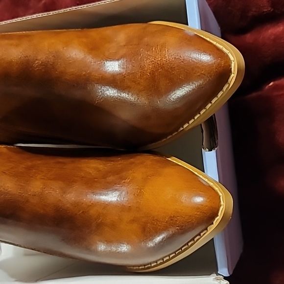 NIB BACKLESS CHUNKY MULES WESTERN WEDGE SIZE 6 - Picture 13 of 14